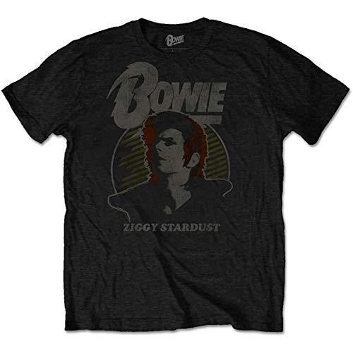 Rockoff Trade Unisexs David Bowie Vintage Ziggy TShirt Black XxLarge S