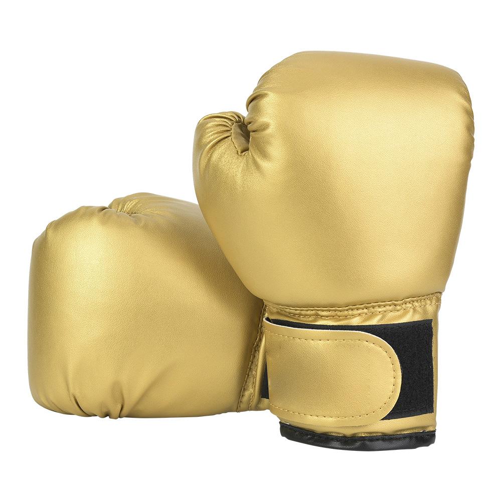 One Pair PU Leather Children Boxing Gloves Kids Sandbag Punching Sparring Training Mitts(Black)