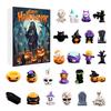 Halloween Countdown 24 Days Advent Calendar Mini Statues Multi-purpose Holiday Countdown Small Creepy Resin Figurines Set