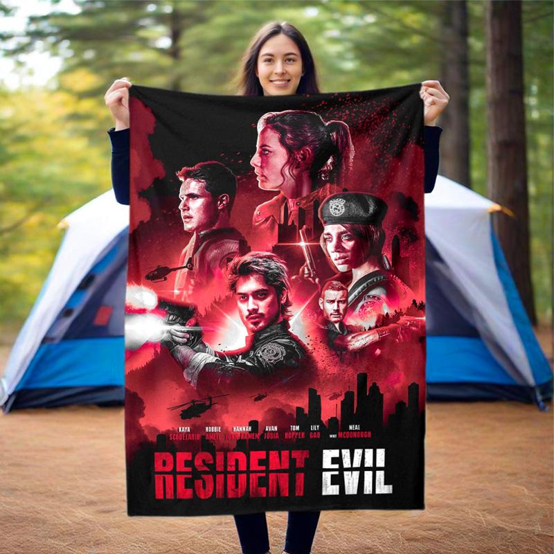 The Sci-fi Game Resident Evil Features the Umbrella Corporation Blanket a Soft Home Furnishing Nap Decoration a Warm Sherpa Blanket for All Seasons U1