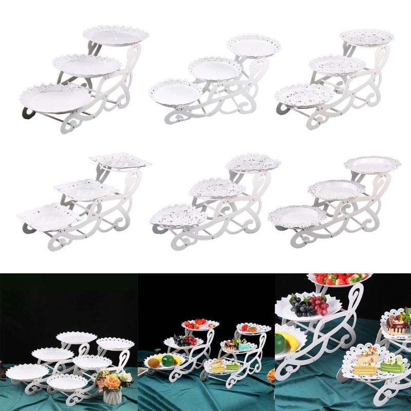 Cake Stand Birthday Cake Rack 3 Tiers Cupcake Display Holder Snacks Fruit Plate Wedding Party Tray Dessert Table Decor