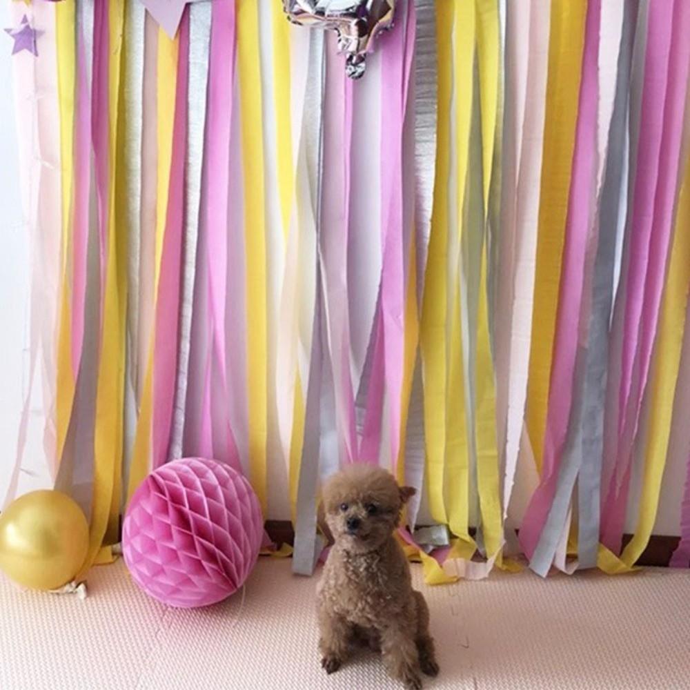 Colorful Crepe Paper Streamers Flower Paper Rolls 6 Rolls Set Paper Garland Decor Unicorn Theme Pastel Rainbow