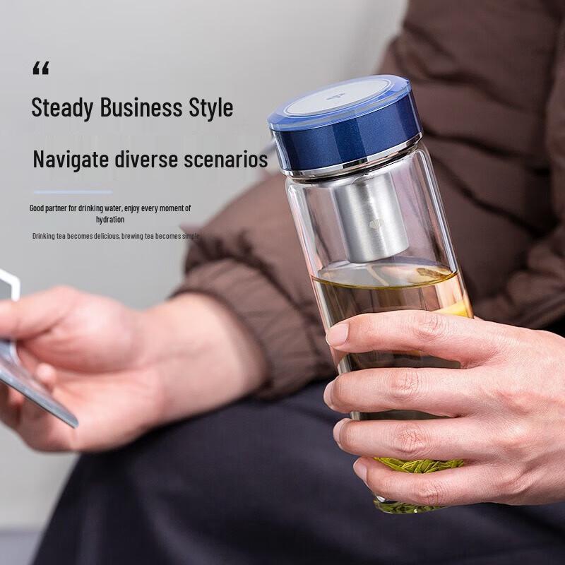 WANXIANG Portable High Borosilicate Glass Tea Cup
