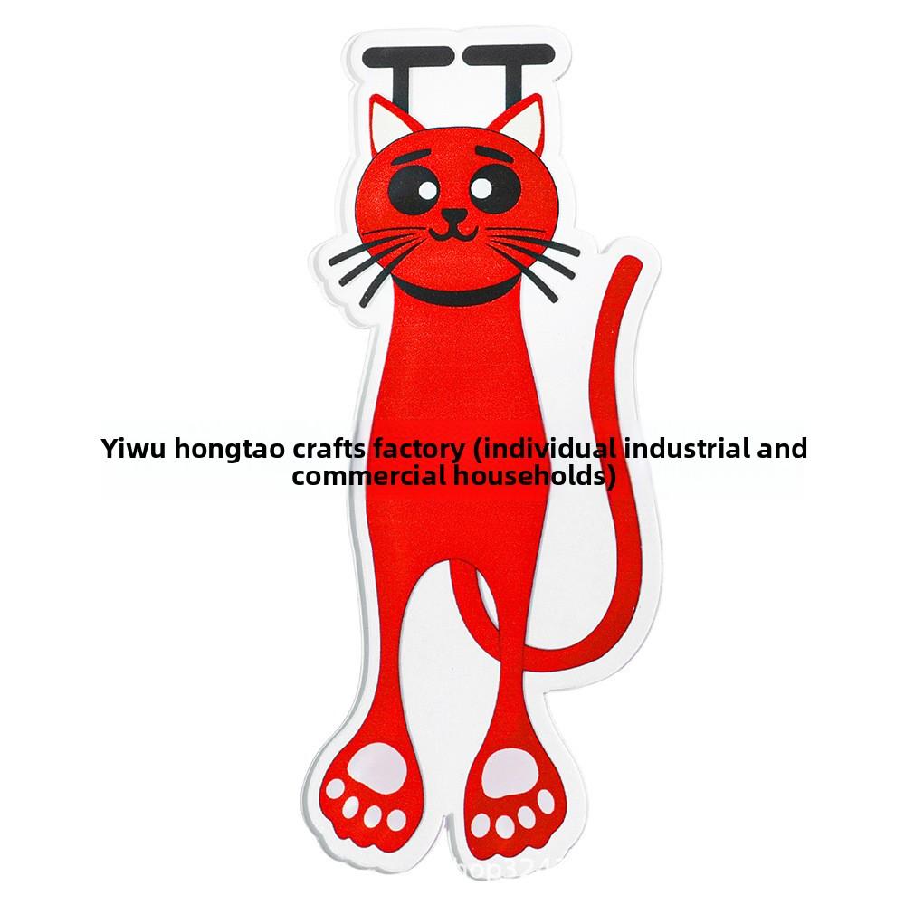 

Креативная акриловая закладка с вырезом в виде кошки, милый мультяшный кот, аксессуар для чтения для любителей книг 1 piece