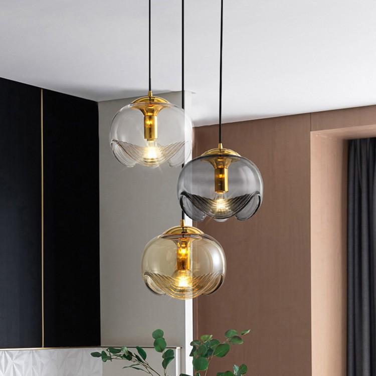 Bauhaus Glass Pendant Light: Post-Modern Nordic Style for Kitchen, Bar, Living Room, Bedroom, or Bedside Lighting