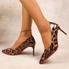 Fashion 2025 Fashion Shallow Women's High Heels New Leopard Print Office and Career Sexy Pointed Toe Plus Size Best Seller Heels Women