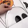 6 Sheets Halloween Large Ghosts Window Clings Spooky Bat Black Cat Pumpkin Stickers Double Sided PVC Decals for Home Party Store Glass Decoration
