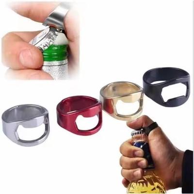 1 Pcs Random Color Ring Bottle Opener Creative Stainless Steel Finger Ring Beer Openers Bar Tools Kitchen Accessories
