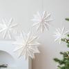 Paper 3D Christmas Tree Lampshade 30cm Hanging Star Decorative Lampshade Snowflake Shape Ceiling Pendant