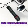 1/2/3PCS T6 LED UV Flashlight Zoomable Torch Light for Ink Dryer Money Fluorescer Detector UV Oil Curing Purple Light Torch