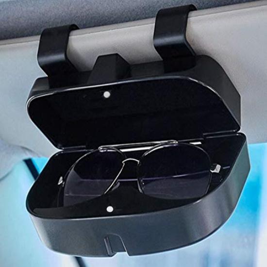 

Glasses Case Holder Sunglasses Box Card Receipt Magnetic Clips Car Sun Visor