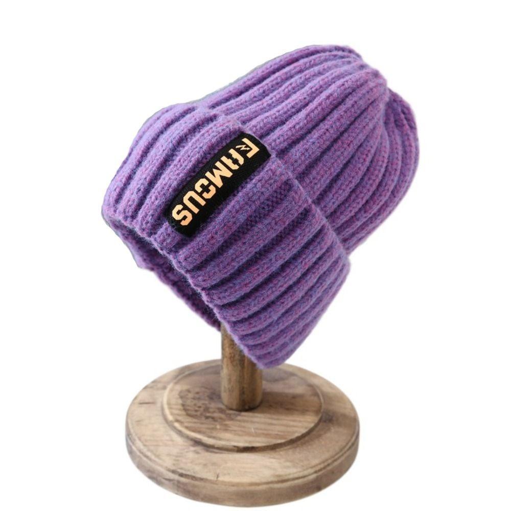 New Knitting Beanies Winter Caps for Men Women Warm Solid Color Hat Soft Woolen Crochet Unisex Take Cold Cap Beanie