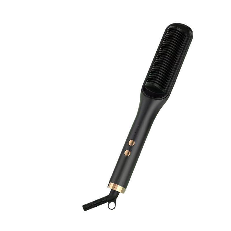 Dual-Purpose Negative Ion Hair Comb and Curler - Lazy Straight Hair and Curling Iron