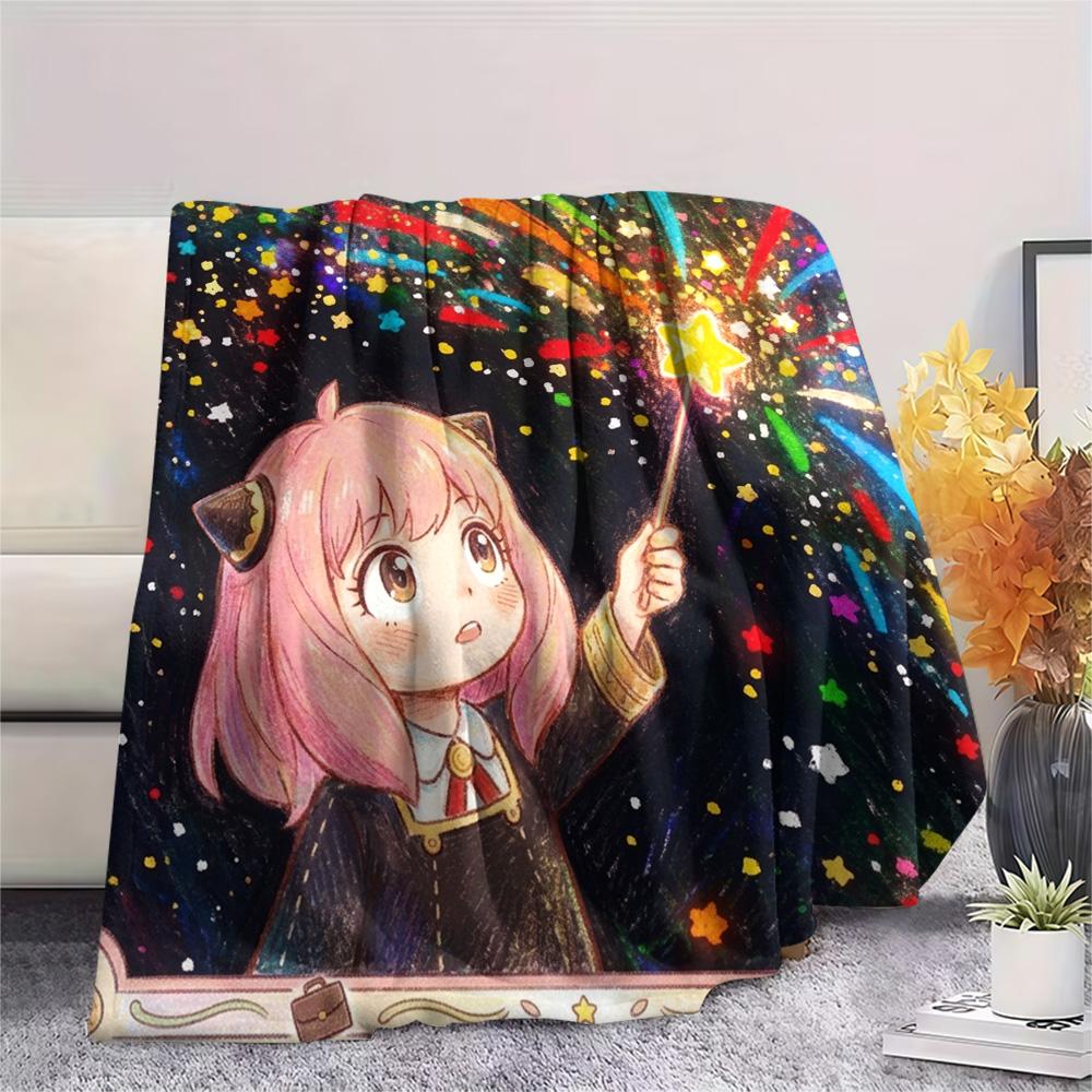 Anya Forger Print Flannel Blanket, Ultra Soft High Quality All Seasons Warm Throw, Home Decor Cozy Blanket, Perfect Christmas Gift