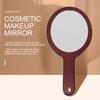 Handlicher Make-up-Spiegel Tragbar Holzgriff Ergonomisches Design Geeignet für Reise Schminktisch Kosmetikspiegel