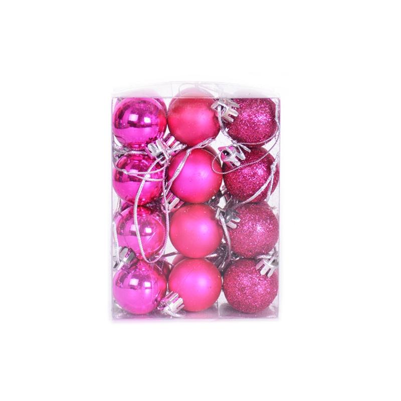 24Pcs Hanging Pendants Ornament Decorative Round Plastic Ornaments Ball Party