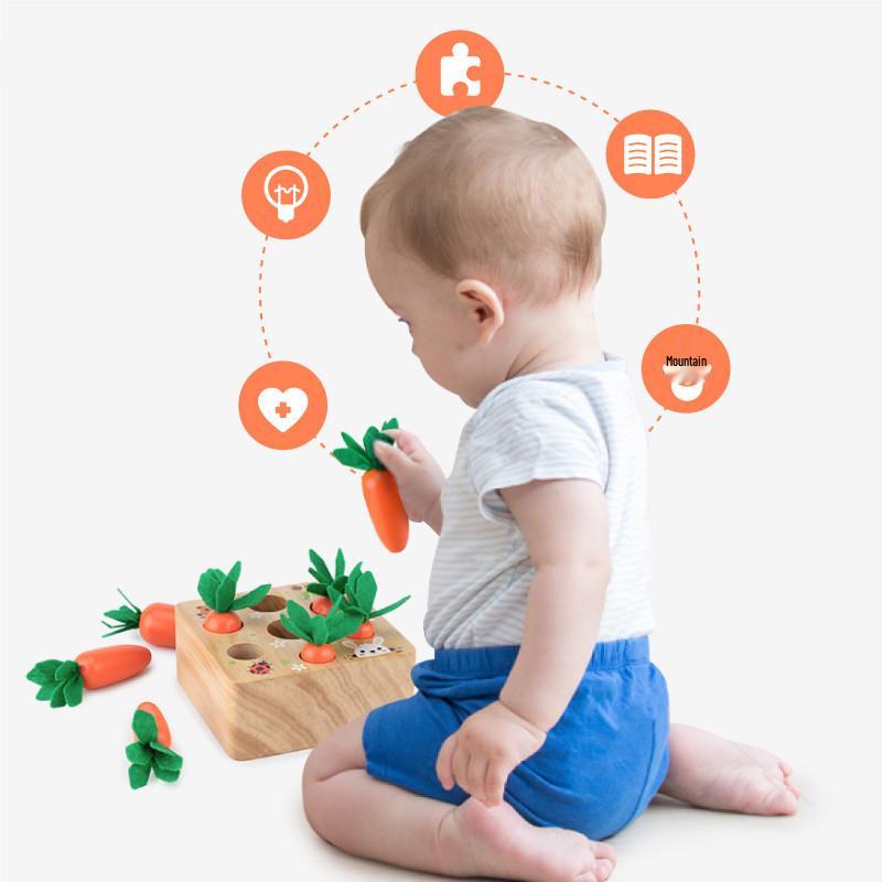 Goryeobaby Children's Sensory Radish Pull Game - Educational Carrot Building Blocks for Kindergarten