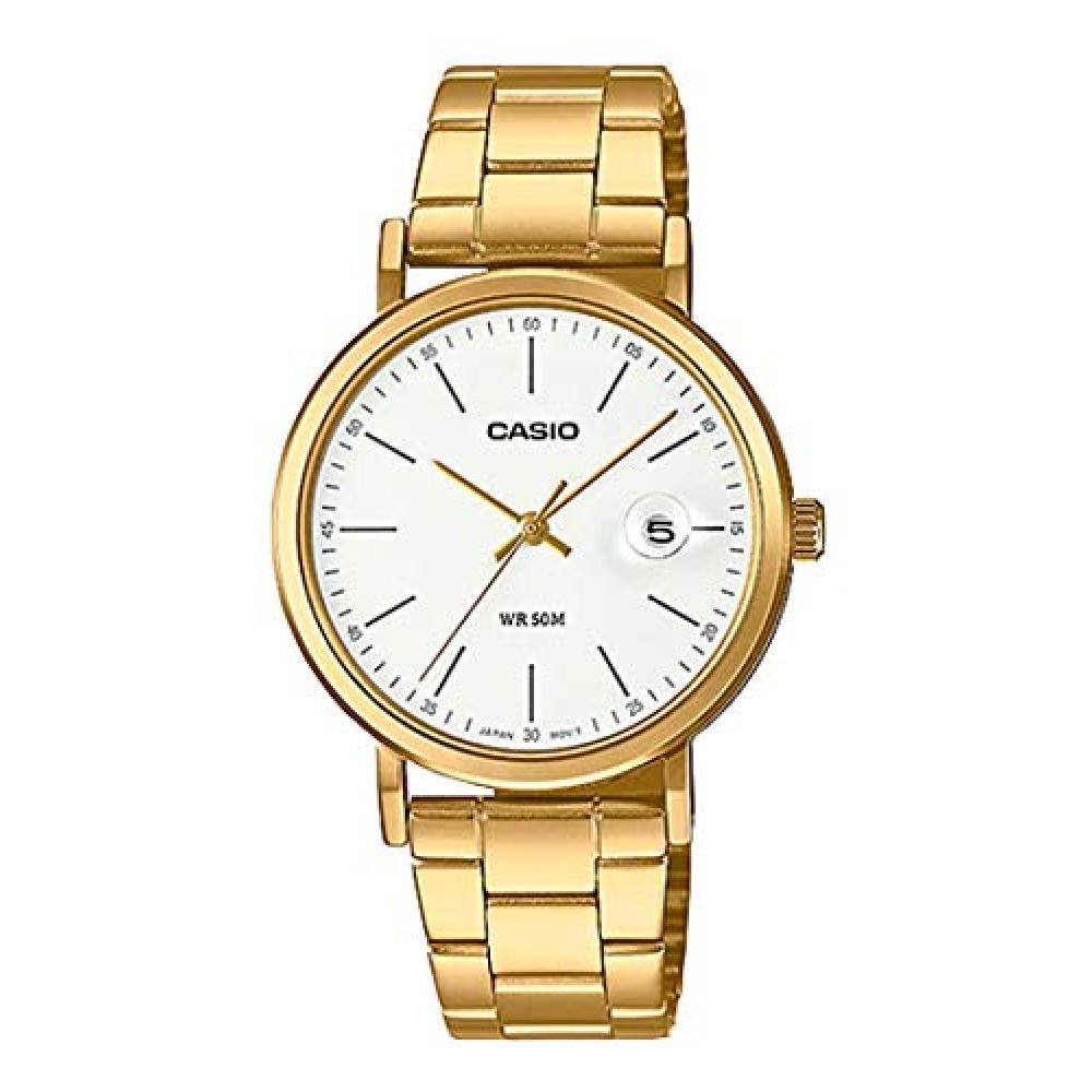 

Casio Ltp E175g 7ev [] [Casio] Кварцевые женские наручные часы с белым циферблатом и золотым металлическим ремешком Overseas