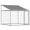 vidaXL Dog Cage with Roof and Door Grey 2x2x2 M Galvanized Steel
