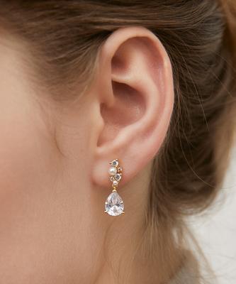 Tatiana (Silver 925) Dewdrop Crystal Earrings Ec3146