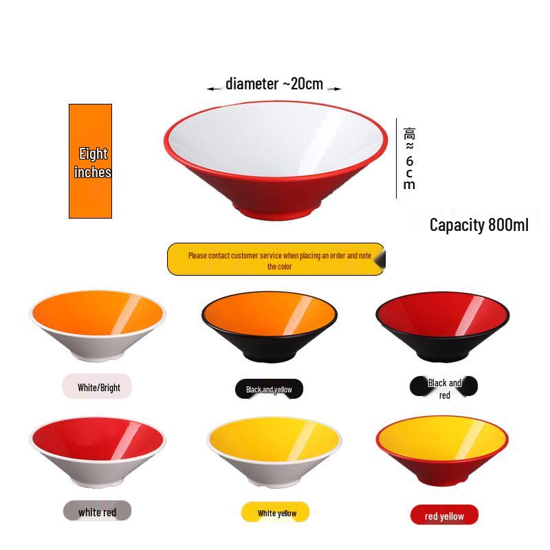 Меламиновая коническая миска для рамена Zhebu A8