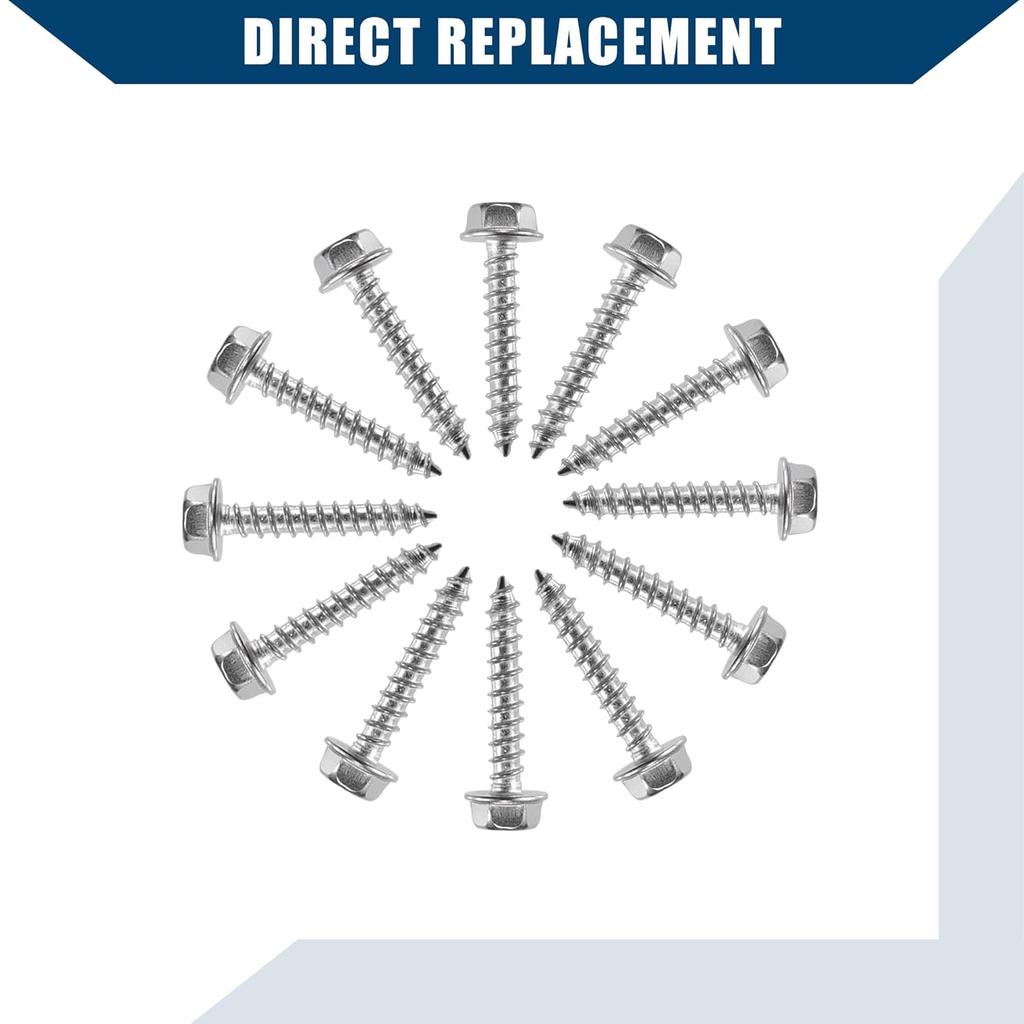 Clutch Cover Bolts for Polaris RZR 570 900 1000 for Polaris for Ranger 570 900 100xp / Durable Alloy Steel Galvanized / 12 Pcs Silver Tone