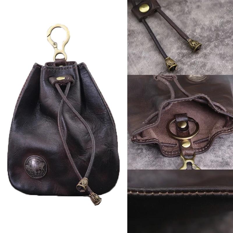 Artificial Leather Dice Bag Vintage Waist Bag Japanese Style Drawstring Pouch For D&D MTG RPG Table Games Gift Ideas Coin Purse