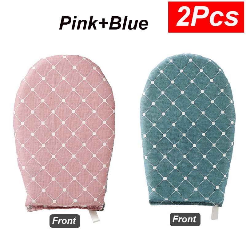2PCS Washable Ironing Board Anti-scald Gloves Iron Pad Cover Mini Handheld Ironing Glove Heat-resistant Stain Ironing Board Mat