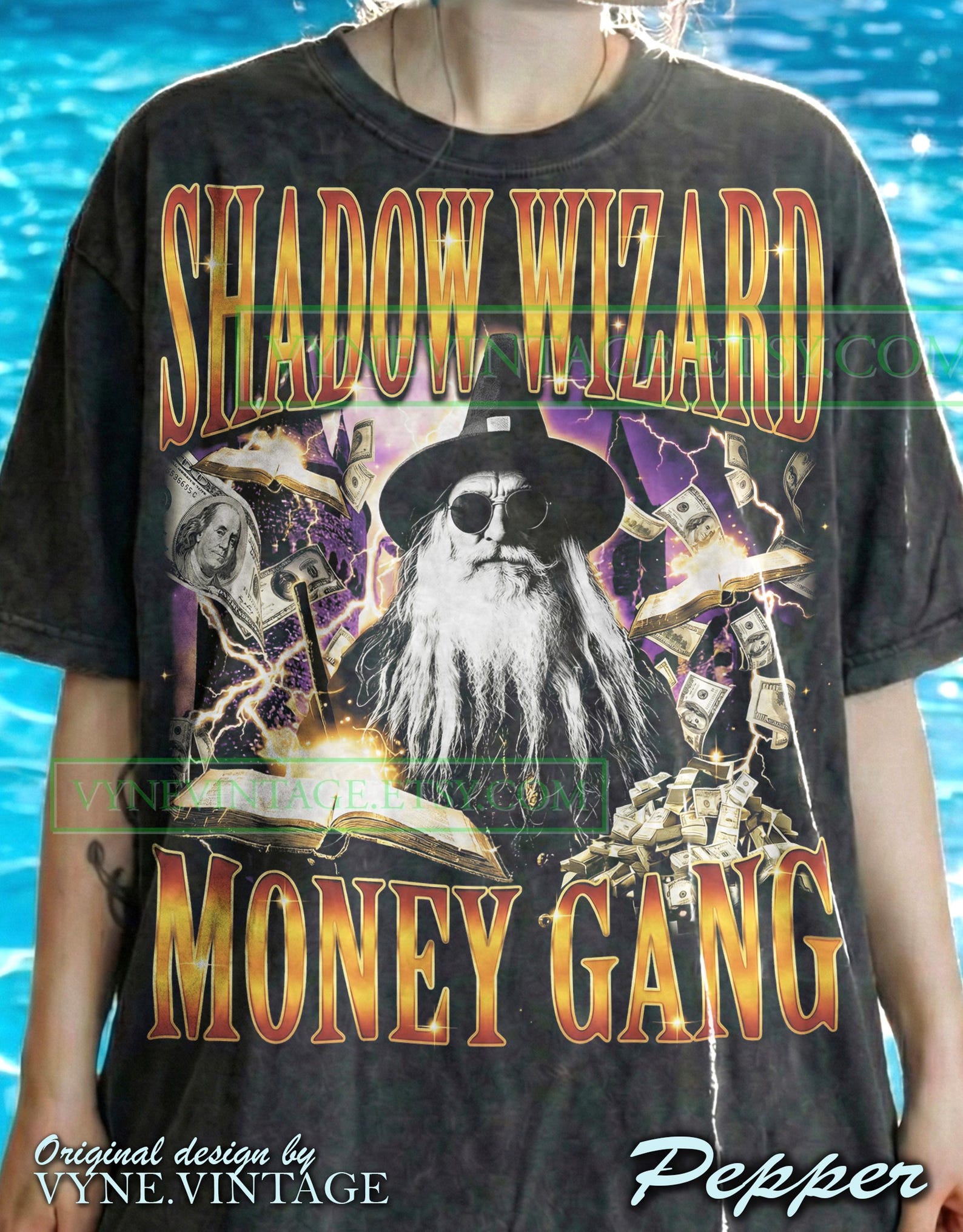 Shadow Wizard Money Gang Comfort Colors® Tshirt, 90S Graphic Tees, Dark Fantasy Magic Sweater, Funny Wizard Cash Tanktop, Sorcerer Art S