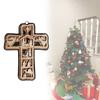 Christmas Multilayer Cross Pendants Decorated Wooden Decorations Party Gifts