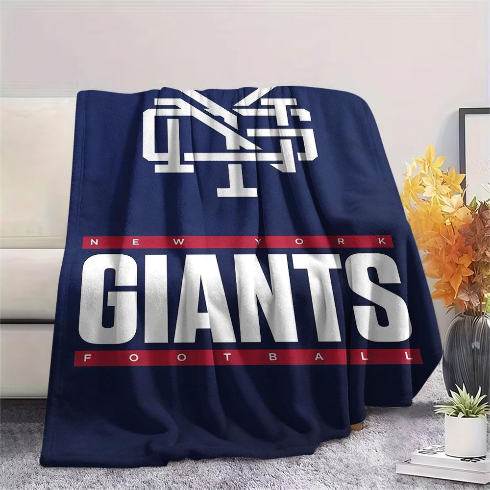 Giants Printed Flannel Blanket, soft throw for bedroom sofa, washable, fan merchandise, great gift.