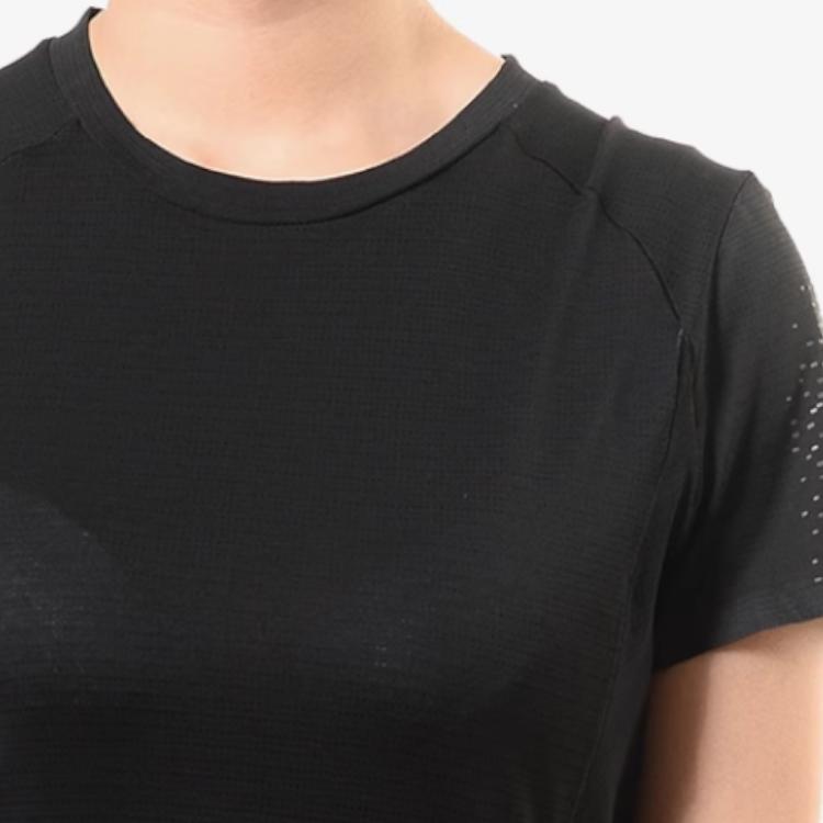 Adidas Logo Patchwork Striped Round Neck Breathable Short Sleeve T-Shirt Women Tops Black CG1096