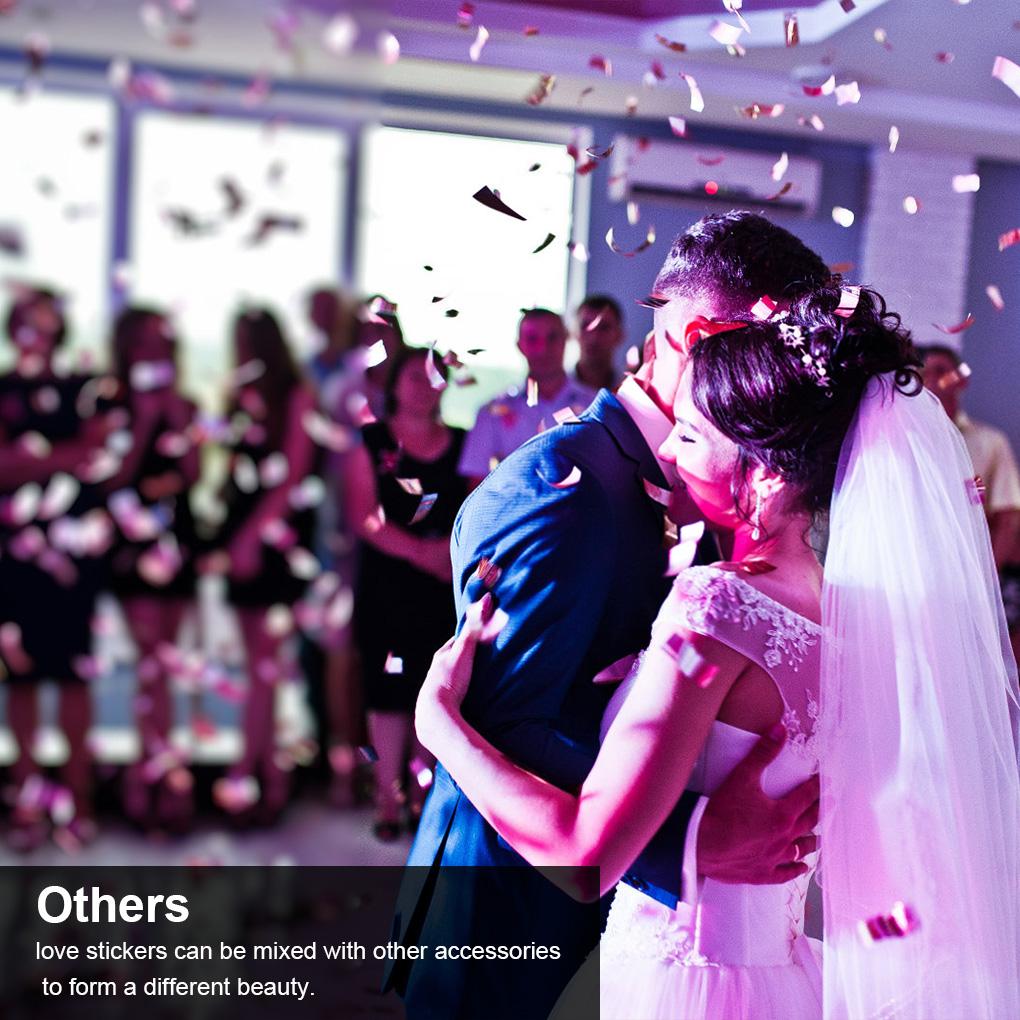 Paper Scraps Mini Heart Shape Plastic Material Confetti Good Luster Scramble Assortment Shape Resistant for Party Decoration