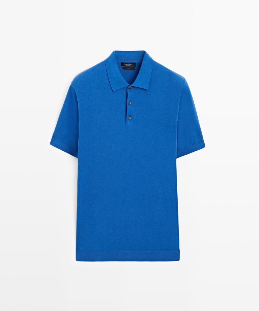Masimodutti 100% Cotton Knit Polo Shirt