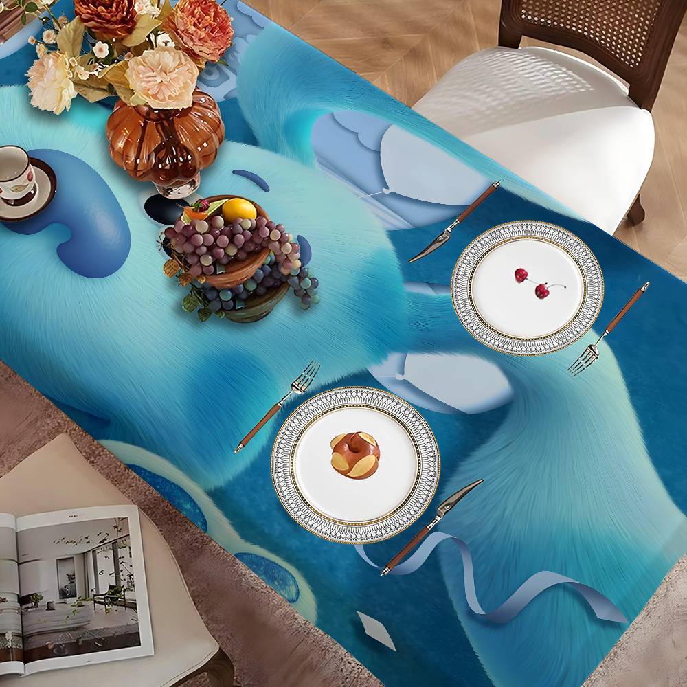 Blue Clues Tablecloth Waterproof Stain Resistant Party Decoration Restaurant Cafe Dining Table Tablecloths 90X140cm 90x140cm