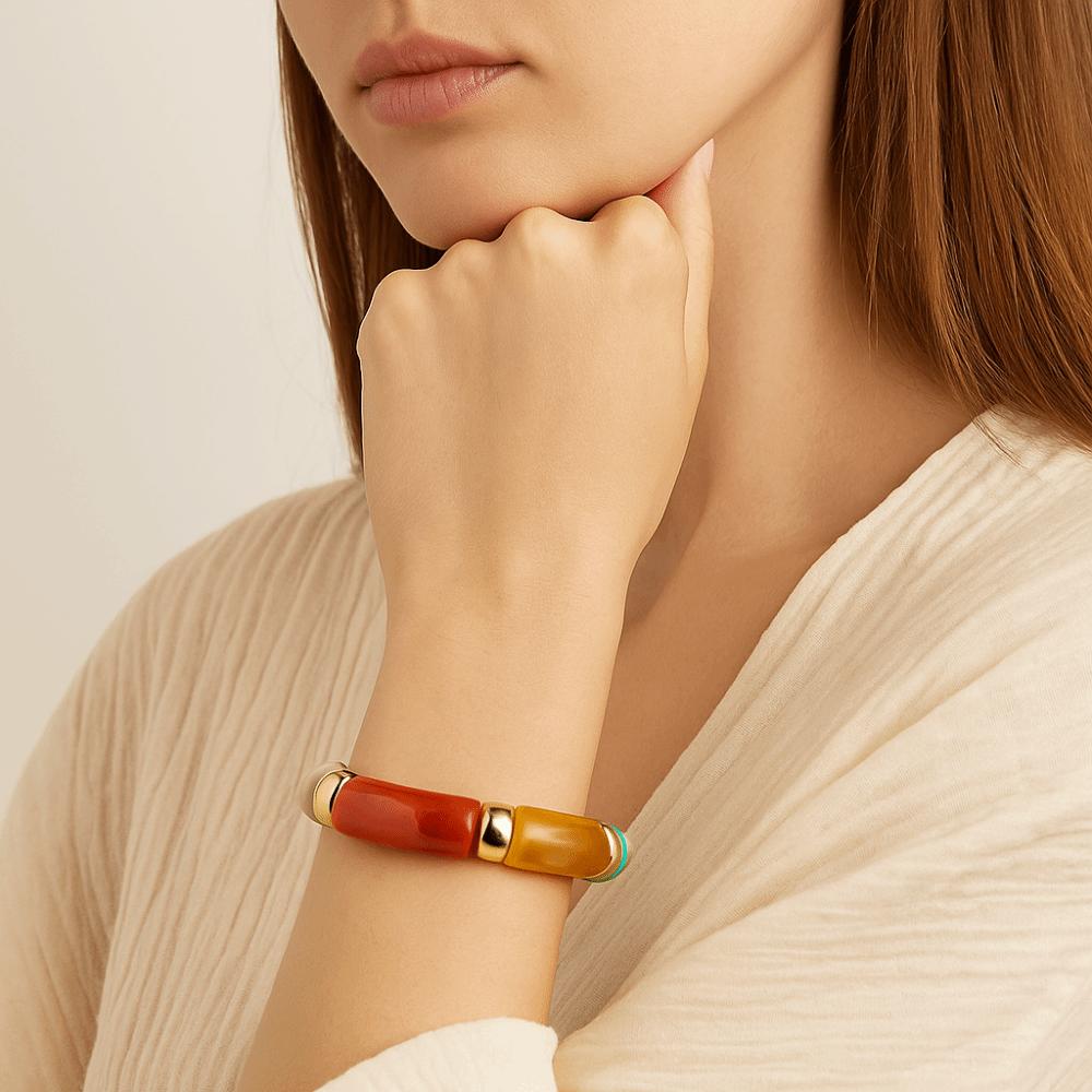 Bamboo Beads Bracelets Multi Color Women Bangle Fashion Bohemia Style Bracelets  Gifts