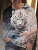 Nuova Felpa Pullover con Stampa Tigre 2024 Autunno Inverno Casual da Uomo a Maniche Lunghe Girocollo Streetwear Harajuku Abbigliamento da Uomo