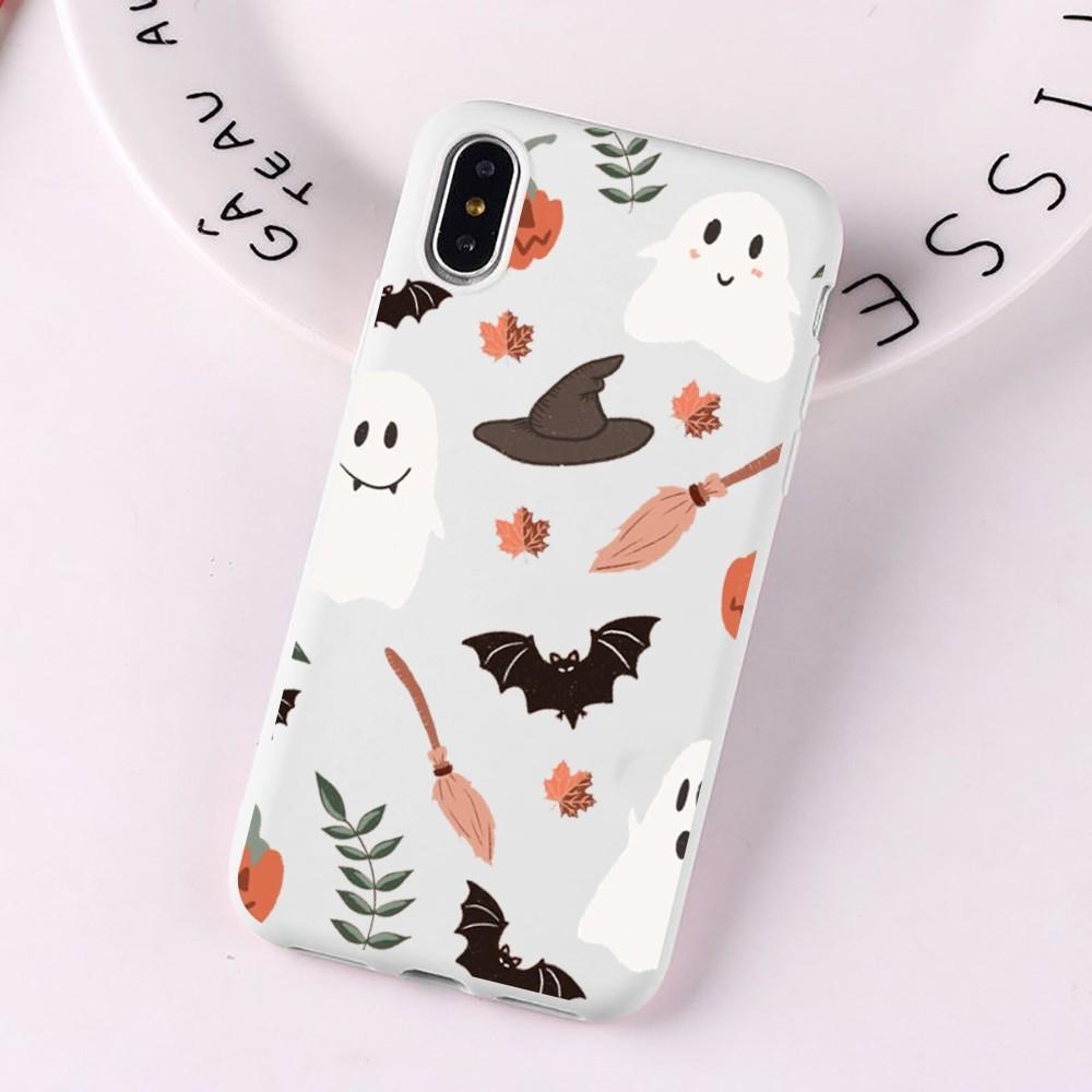 Halloween Mousepad for iPhone 14 11 12 13 Mini Pro Xs Max 8 7 6 6S Plus X XR Solid Candy Color Case