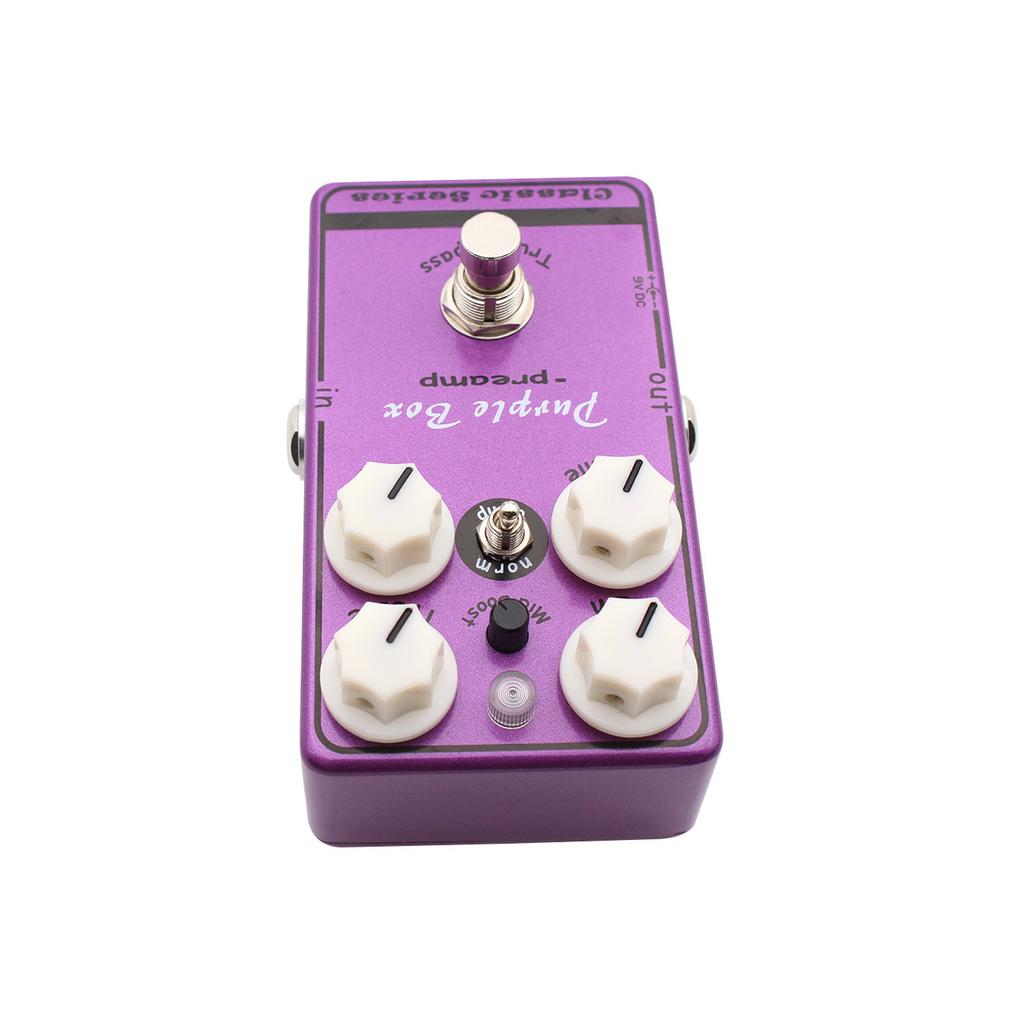 MOSKYAUDIO Guitar Effects Pedal Purple Box Overdrive Preamp Boost Compressor Wide Dynamic Tone Control True Bypass