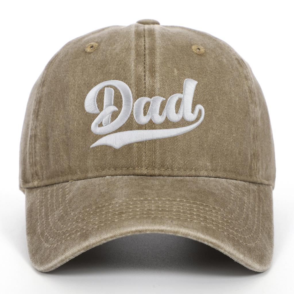 Brev Pappa Mamma Broderad Tvättad Mjuk Topp Basebollkeps Fars Dag Mors Dag Presenthatt