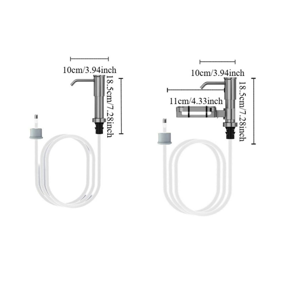Hand Pressure Pump Soap Dispenser Silicone Extension Tube Countertop Soap Dispenser  Bathroom Use