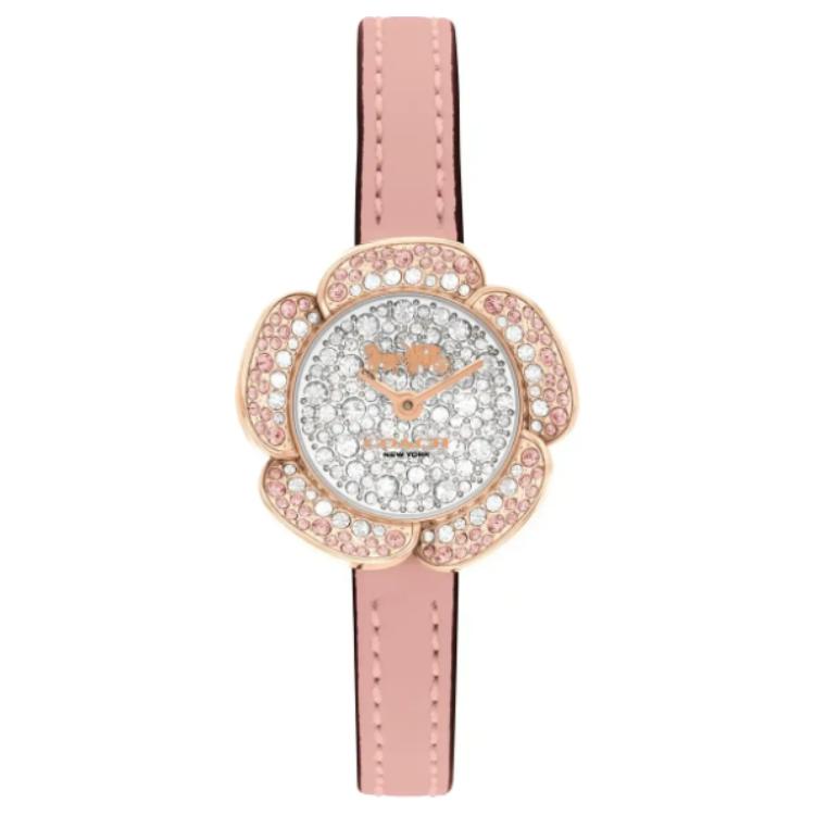 

Coach Quartz Watch Leather Strap 28Mm Silver Dial 30M Water Resistant Fashion Women watches 14504323 Silver Dial