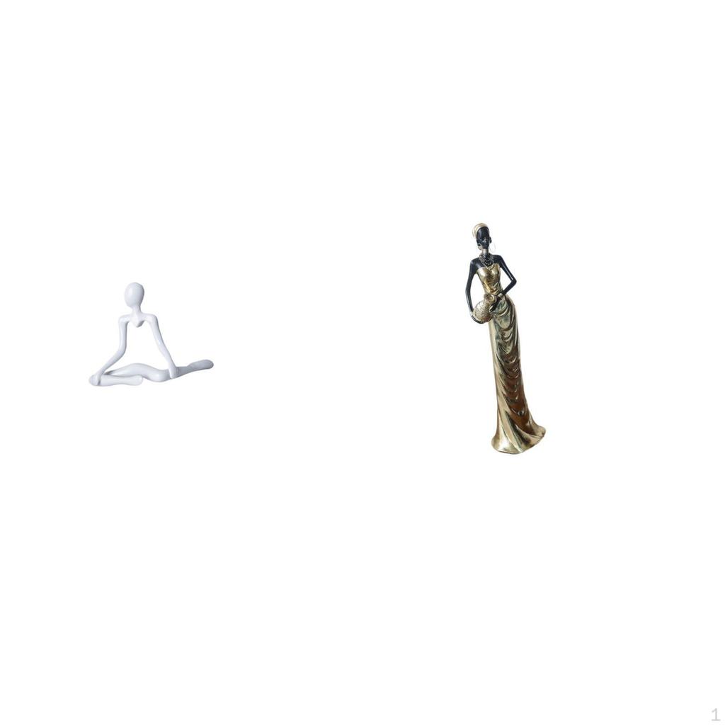 Creative Abstract Thinker Lady Statue Unique Tribal Figurine Vintage Art Sculpture Decorative