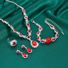 Jewelry Set Bracelet Earrings Necklace Ring Four-piece Set Versatile Temperament Light Luxury Premium