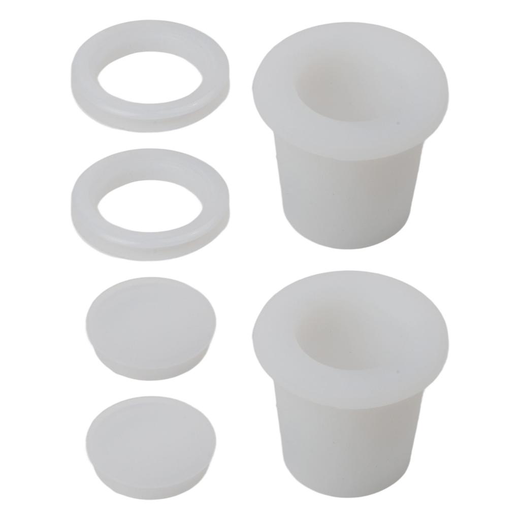 2 Sets Patio Umbrella Hole Loop& Cover Set Silicone Wedge For 2-2.5 Inch Hole Outdoor Table Umbrella Hole Ring