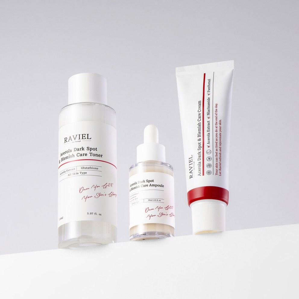 RAVIEL Acerola Blemish & Freckle Care 3-Day Set + Shopping Bag, 2 Sets