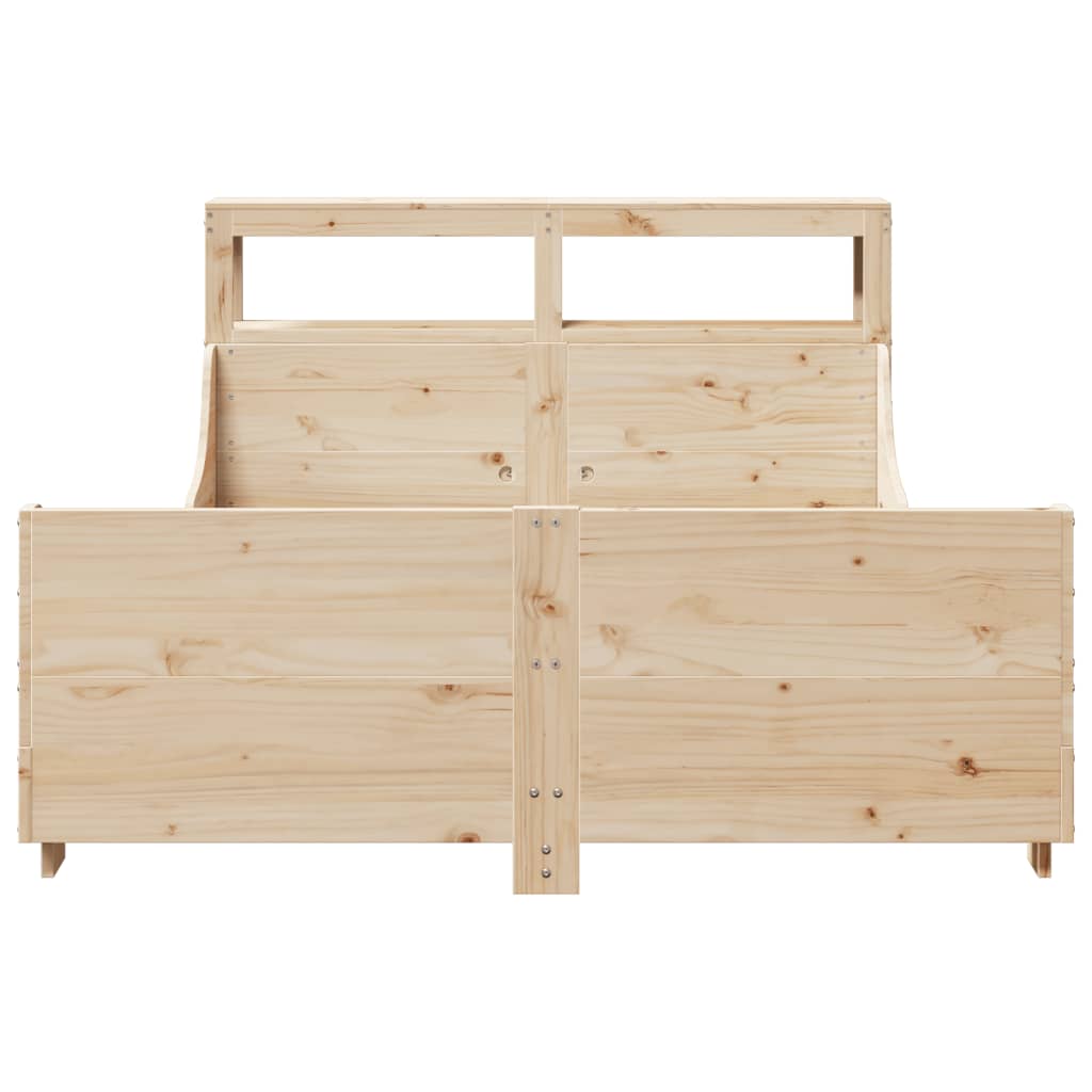 Vidaxl Bed Frame Without Mattress, 120X190 Cm, Solid Pine Wood