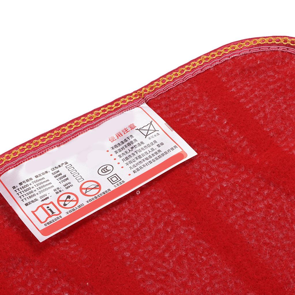 Electric Heating Blanket Relieve Muscle Soreness Keep Warm Heated Pads for Winter Use Red
