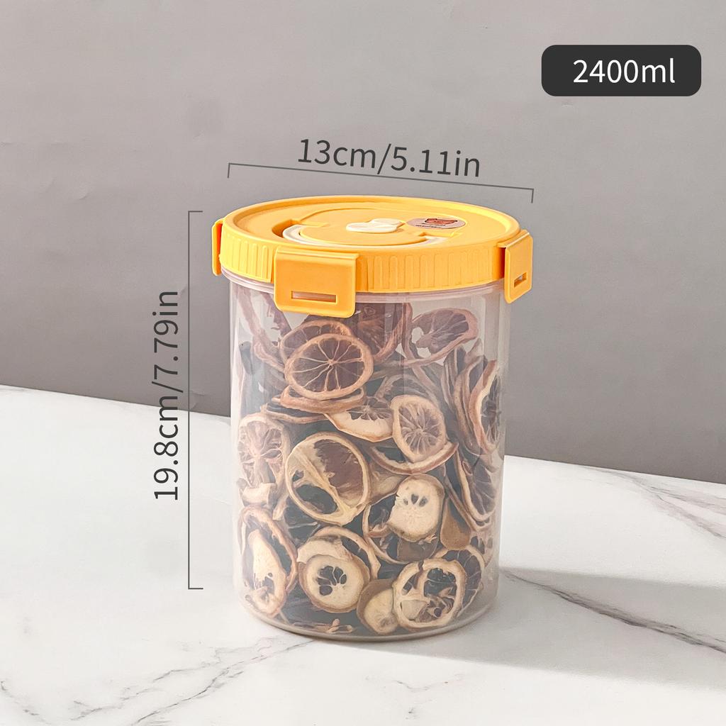 Plastic Cereals Storage Tank With Handle Moisture-Proof Pasta Snack Spice Container Sealed Food Storage Box Kitchen Organizer