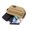 Men's Retro Fashion Canvas Crossbody Bag - Breathable, Solid Color Design